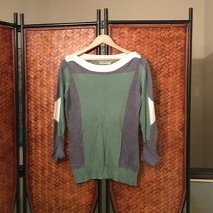 Y2K Cotton and Modal Blend Colourblock Knit Top